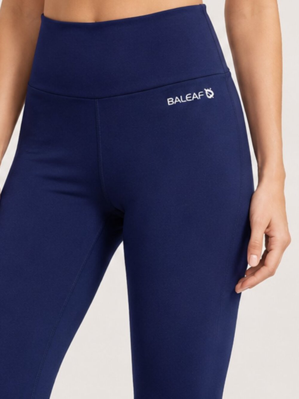 Baleaf Navy Blue High Rise Yoga Pants Leggings - Size L - Picture 4 of 7